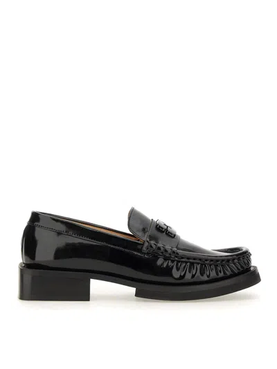 Ganni Butterfly Logo Loafer In Black