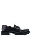 Ganni Butterfly Logo Loafers In Black