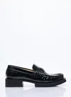 Ganni Butterfly Logo Loafers In Black