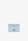 Ganni Butterfly Plaque Bou Cardholder In Light Blue