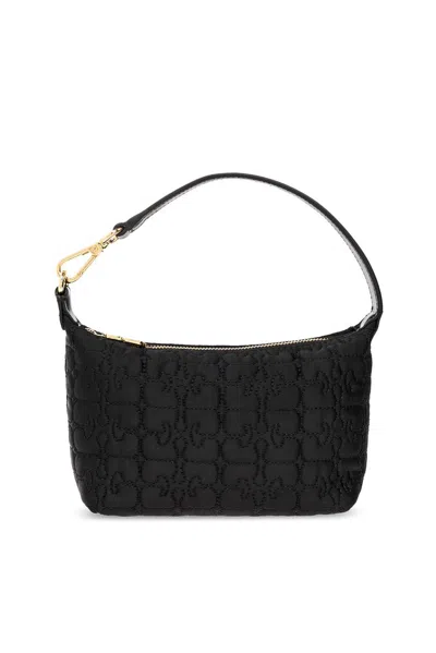 Ganni Butterfly Small Handbag In Black