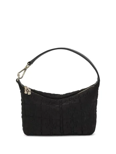 Ganni Butterfly Small Shoulder Bag In Black