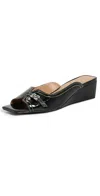 Ganni Butterfly Wedge Mule Sandals Black