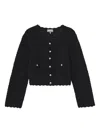 Ganni Button-fastening Pocket Cardigan In Black