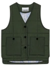 GANNI BUTTON-UP QUILTED GILET