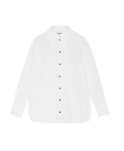 Ganni Button-up Shirt In White