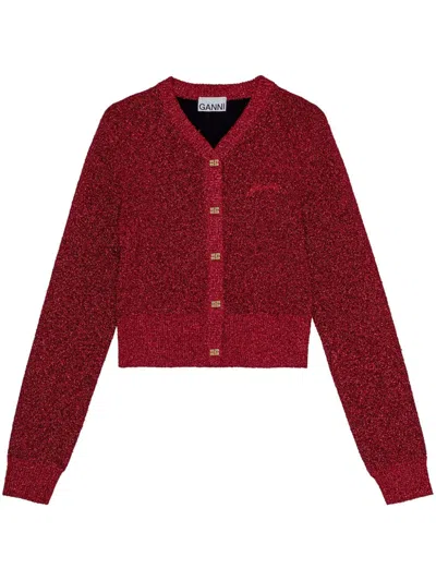 GANNI BUTTONED LONG SLEEVE CARDIGAN