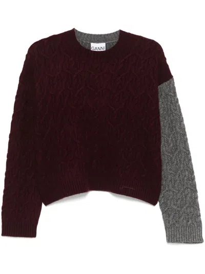 GANNI CABLE-KNIT SWEATER