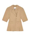 Ganni Stretch-cotton Single-button Blazer