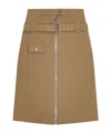 Ganni Camel-colored Cotton Utilitarian Midi Skirt