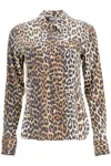 Ganni Leopard Print Canvas Overshirt
