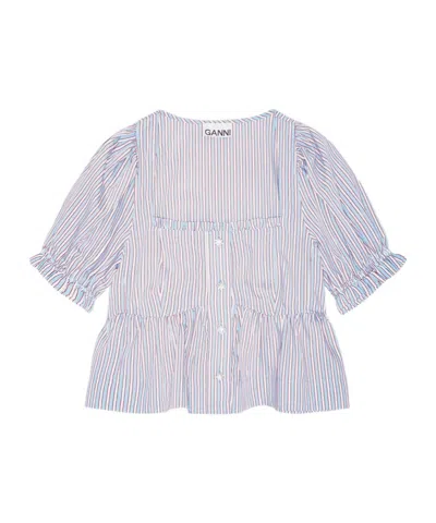 GANNI GANNI CANDY STRIPED BLOUSE