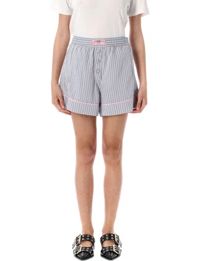 GANNI GANNI CANDY-STRIPED ELASTICATED SHORTS
