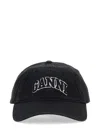 Shop Ganni Canvas Baseball Cap