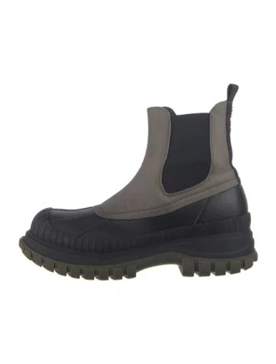 Pre-owned Ganni Canvas Chelsea Boots In Blue