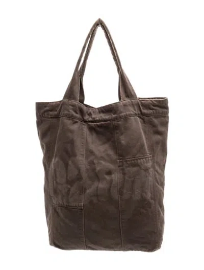 Pre-owned Ganni Canvas Tote In Brown