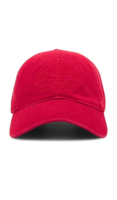 Ganni Cap Hat In Red