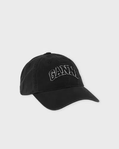 Ganni Keps Washed Cotton Canvas Svart