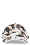 Ganni Cap With Print Visor In Multi