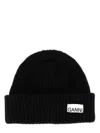 Ganni Hats In Rose-pink Wool