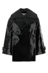 Ganni Crocodile Effect Double-breasted Coat