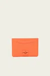 Ganni Card Holder Grained In Russet Orange In Orange