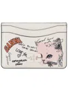 Ganni Card Holder With Logo And Print