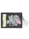 Ganni Card Wallet With Charm In Black