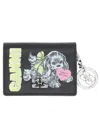 Ganni Card Wallet With Charm In Black