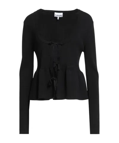 Ganni Cardigan In Black