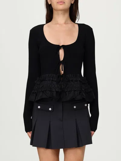 GANNI CARDIGAN GANNI WOMAN COLOR BLACK,H24776002