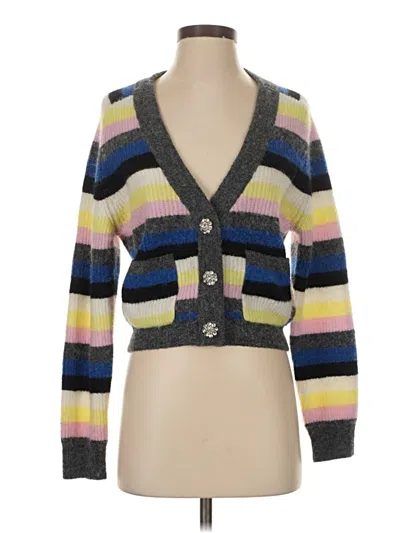 Pre-owned Ganni Cardigan Sweater In Gray
