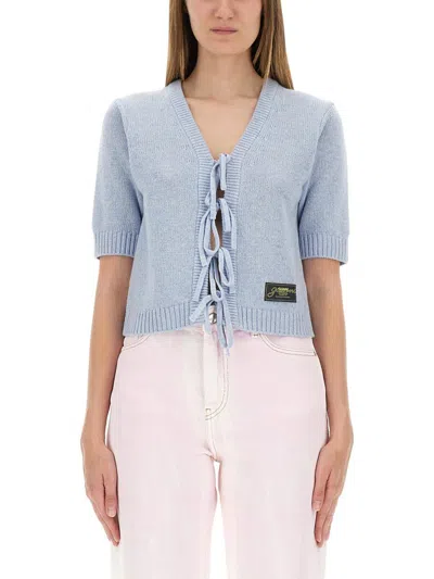 GANNI GANNI CARDIGAN WITH BOWS