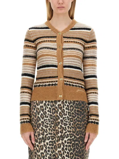 GANNI GANNI CARDIGAN WITH STRIPE PATTERN