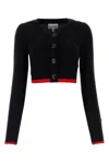 Ganni Bed-detail Merino Wool-blend Cardigan