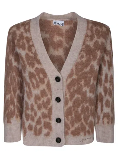 Ganni Cardigans In Beige