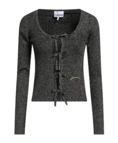 Ganni Cardigans In Gray