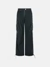 Ganni 'cargo' Black Washed Cotton Twill Pants