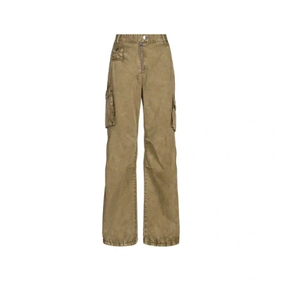 Ganni Cargo Délavé En Coton In Brown