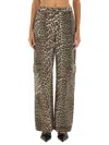 Ganni Izey Jeans In Animal Print