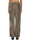 Ganni Izey Jeans In Animal Print