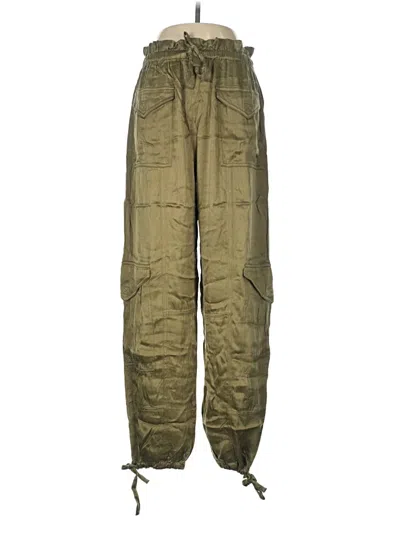 Pre-owned Ganni Cargo Pants In Green