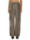 Ganni Izey Jeans In Animal Print