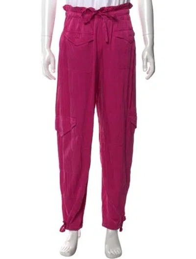 Pre-owned Ganni Cargo Pants In Pink