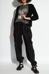 Ganni Straight Leg Cargo Pants In Black