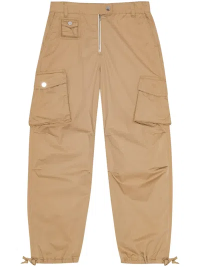 Ganni Cargo Trousers In Neutrals