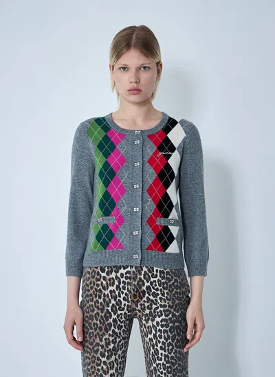 GANNI CASHMERE-BLEND CARDIGAN