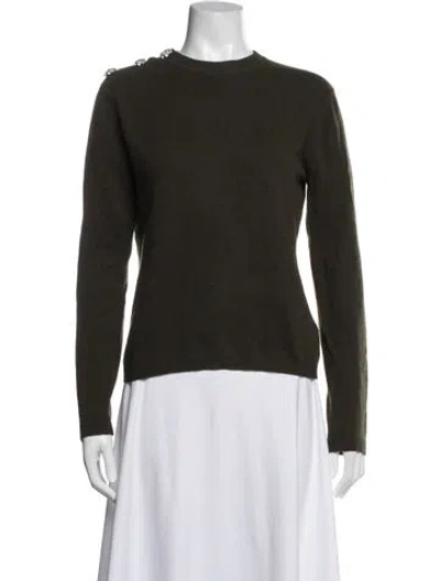 Pre-owned Ganni Cashmere Crew Neck Sweater In Black