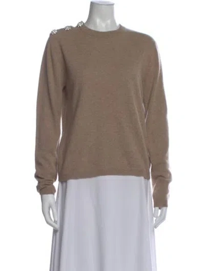 Pre-owned Ganni Cashmere Crew Neck Sweater In Neutral