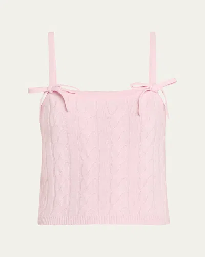 Ganni Cashmere Mix Bow Strap Top
